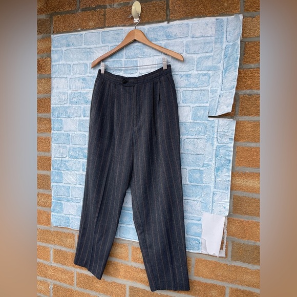 THE VINTAGE TWIN NYC Striped Trousers size 14 - Picture 3 of 12